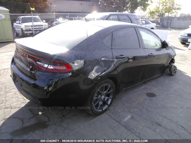 1C3CDFAA5FD433394 - 2015 DODGE DART SE BLACK photo 4