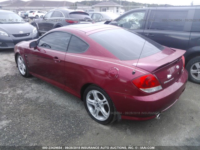 KMHHN65FX5U173931 - 2005 HYUNDAI TIBURON GT MAROON photo 3