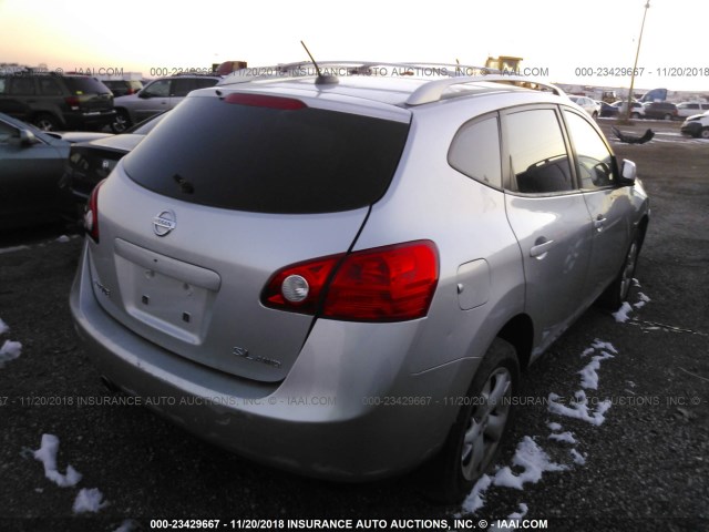 JN8AS58V48W126077 - 2008 NISSAN ROGUE S/SL GRAY photo 4