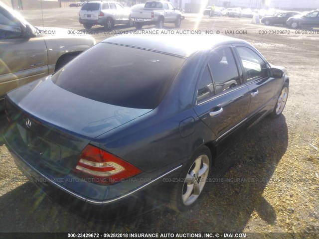 WDBRF92J57F884670 - 2007 MERCEDES-BENZ C 280 4MATIC BLUE photo 4