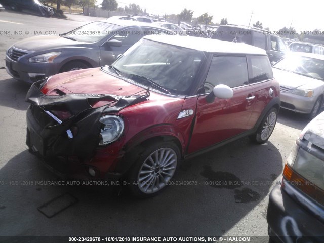 WMWMF73587TL85491 - 2007 MINI COOPER S RED photo 2