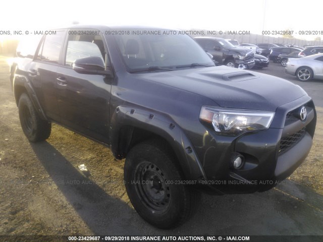 JTEBU5JR0H5431567 - 2017 TOYOTA 4RUNNER SR5 PREM/LTDL/TRAIL/TRD GRAY photo 1