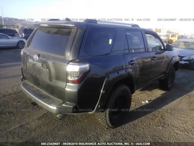 JTEBU5JR0H5431567 - 2017 TOYOTA 4RUNNER SR5 PREM/LTDL/TRAIL/TRD GRAY photo 4