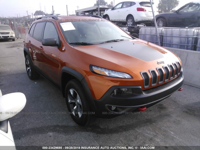 1C4PJMBB0EW276118 - 2014 JEEP CHEROKEE TRAILHAWK ORANGE photo 1