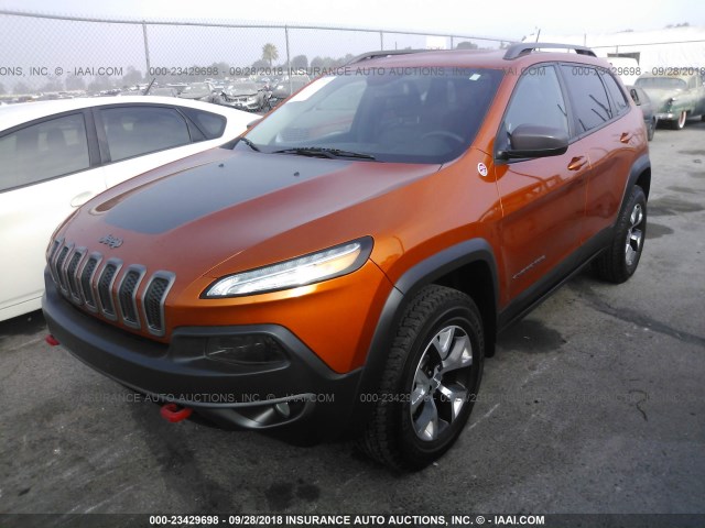 1C4PJMBB0EW276118 - 2014 JEEP CHEROKEE TRAILHAWK 橙色 照片 2