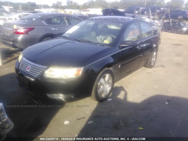 1G8AL58F57Z104128 - 2007 SATURN ION LEVEL 3 BLACK photo 2