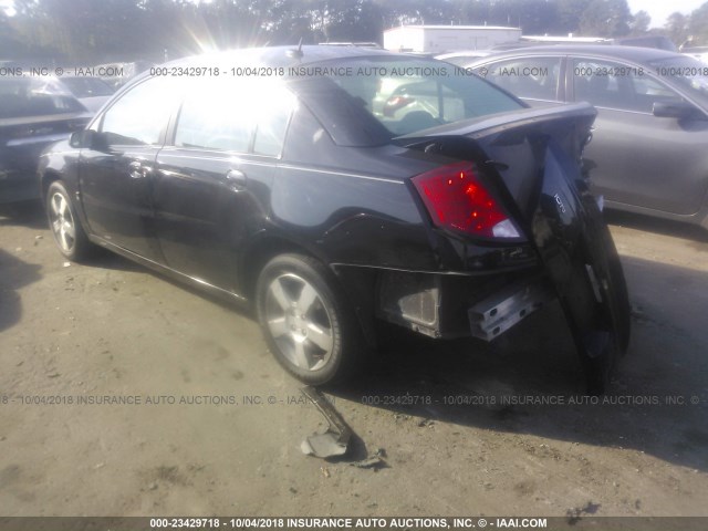 1G8AL58F57Z104128 - 2007 SATURN ION LEVEL 3 BLACK photo 3