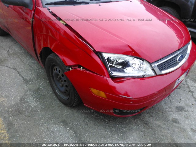 1FAHP34N57W117589 - 2007 FORD FOCUS ZX4/S/SE/SES Қызыл фото 6