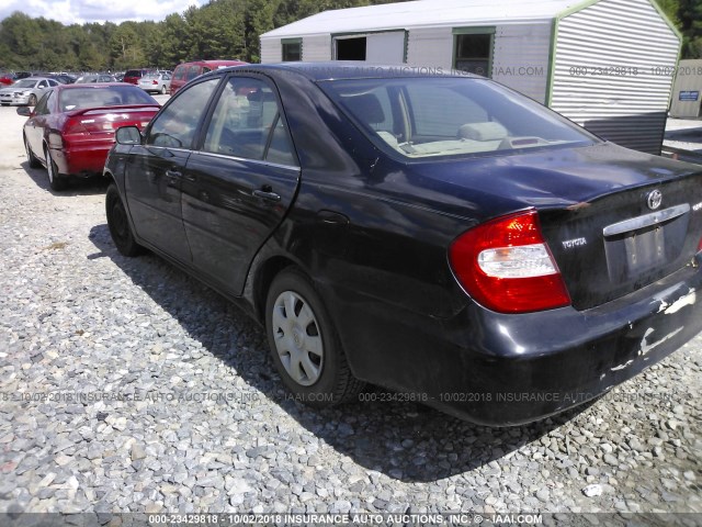 4T1BE32K33U211843 - 2003 TOYOTA CAMRY LE/XLE/SE BLACK photo 3