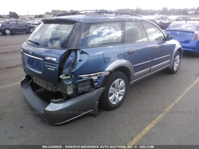 4S4BP60C797340084 - 2009 SUBARU OUTBACK BLUE photo 4