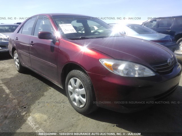 4T1BE32K24U314642 - 2004 TOYOTA CAMRY LE/XLE/SE BURGUNDY photo 1