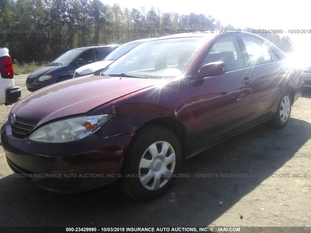 4T1BE32K24U314642 - 2004 TOYOTA CAMRY LE/XLE/SE BURGUNDY photo 2