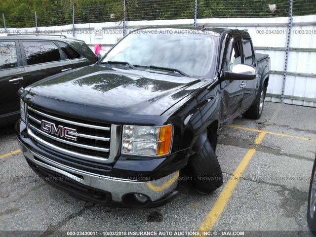 3GTP2VE76DG200846 - 2013 GMC SIERRA K1500 SLE BLACK photo 2