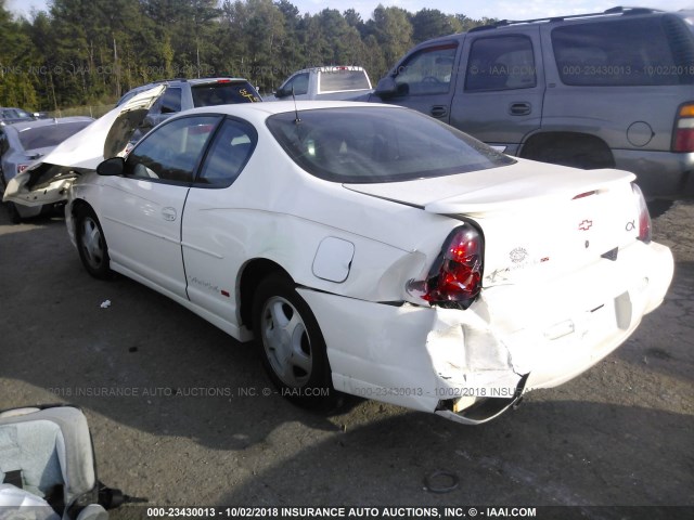 2G1WX15K029299089 - 2002 CHEVROLET MONTE CARLO SS WHITE photo 3