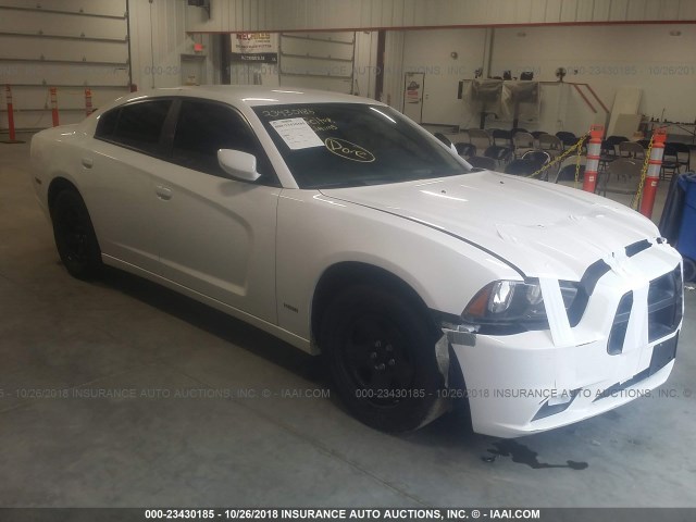 2B3CL1CTXBH556607 - 2011 DODGE CHARGER POLICE WHITE photo 1