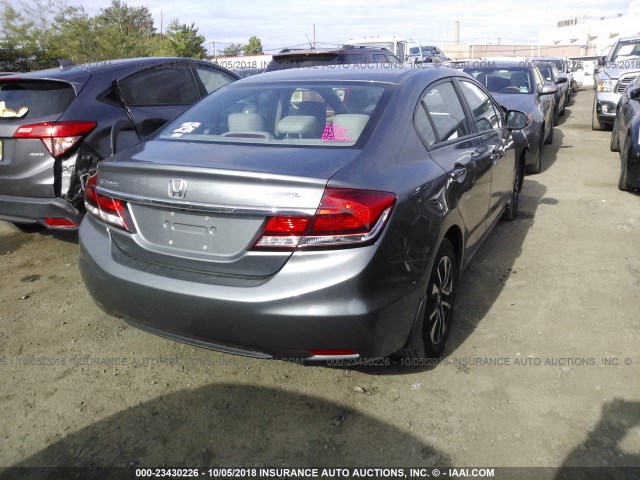 19XFB2F98DE252405 - 2013 HONDA CIVIC EXL SILVER photo 4