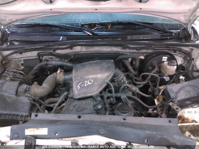 5TETX22N19Z612606 - 2009 TOYOTA TACOMA ACCESS CAB თეთრი ფოტო 10