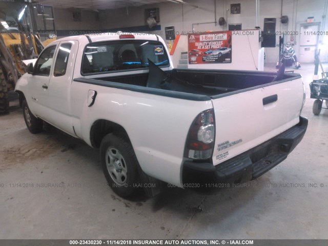5TETX22N19Z612606 - 2009 TOYOTA TACOMA ACCESS CAB თეთრი ფოტო 3