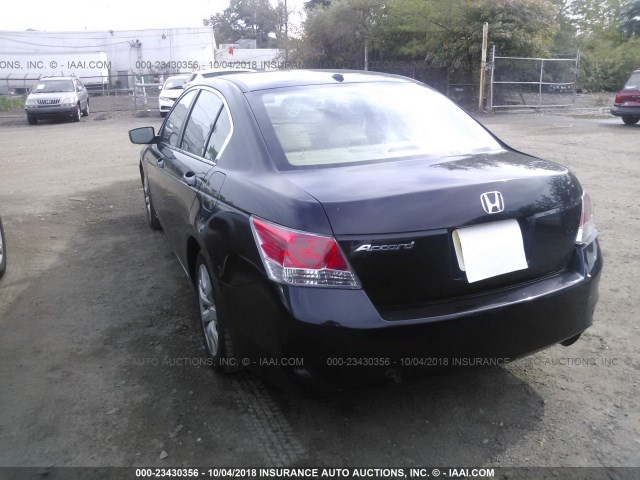 1HGCP26889A094400 - 2009 HONDA ACCORD EXL BLACK photo 3