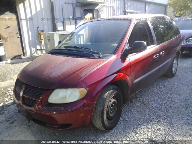 1D4GP453X3B175243 - 2003 DODGE CARAVAN SPORT RED photo 2