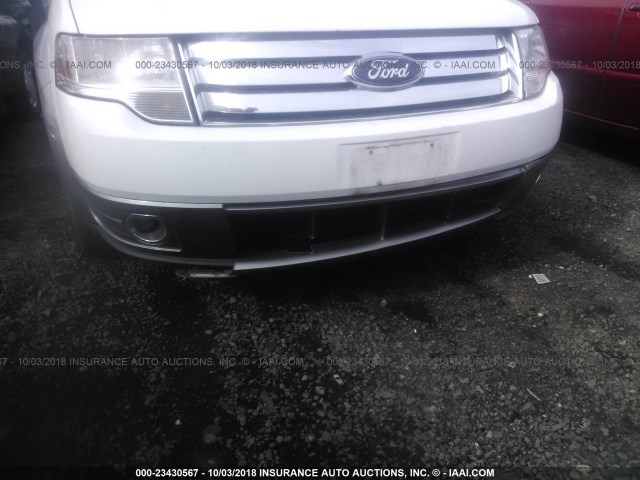 1FMDK02WX8GA38640 - 2008 FORD TAURUS X SEL WHITE photo 6