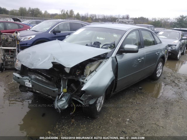 1FAFP23135G154390 - 2005 FORD FIVE HUNDRED SE TEAL photo 2