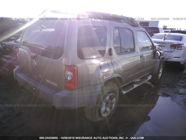 5N1ED28Y04C628446 - 2004 NISSAN XTERRA XE/SE TAN photo 4