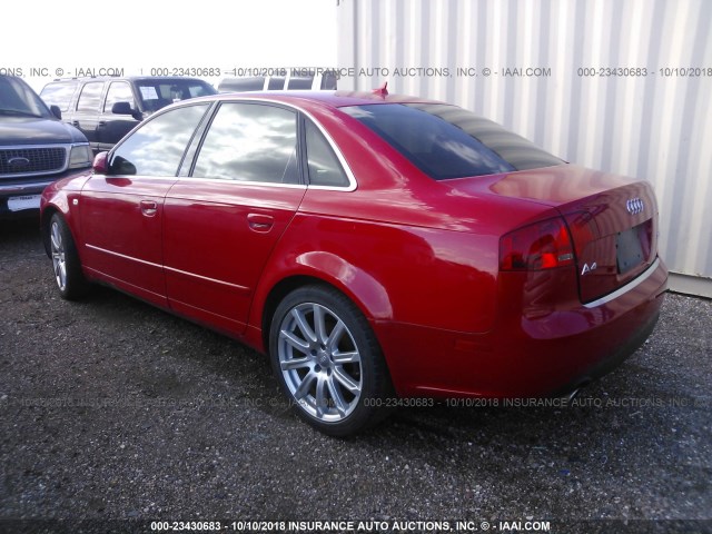 WAUDF78E17A037097 - 2007 AUDI A4 2.0T QUATTRO RED photo 3