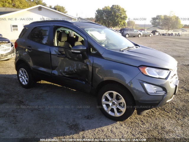 MAJ6P1UL3JC179415 - 2018 FORD ECOSPORT SE GRAY photo 1
