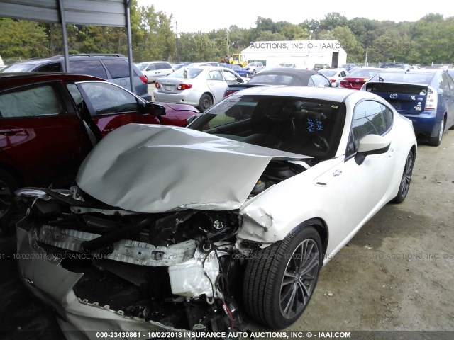 JF1ZNAA16F8707304 - 2015 TOYOTA SCION FR-S WHITE photo 2