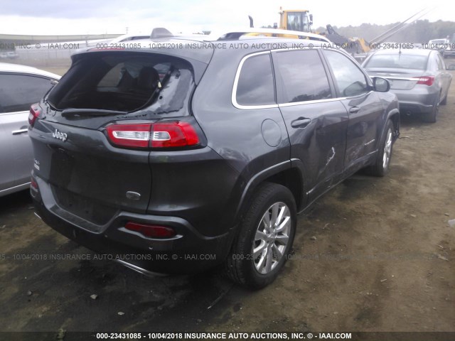 1C4PJMJX1JD594560 - 2018 JEEP CHEROKEE OVERLAND GRAY photo 4