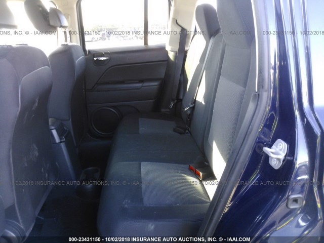 1C4NJRFB7ED788579 - 2014 JEEP PATRIOT LATITUDE Dark Blue photo 8