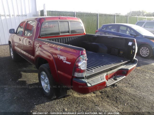 3TMJU62N29M082490 - 2009 TOYOTA TACOMA DOUBLE CAB PRERUNNER RED photo 3