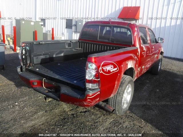 3TMJU62N29M082490 - 2009 TOYOTA TACOMA DOUBLE CAB PRERUNNER RED photo 4
