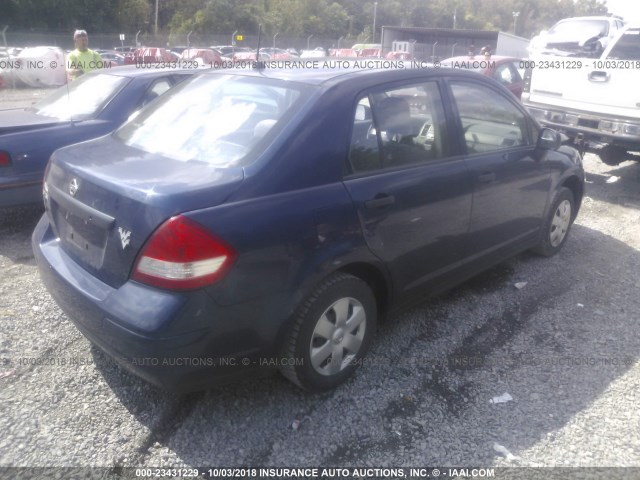 3N1CC11E39L460048 - 2009 NISSAN VERSA S/SL BLUE photo 4