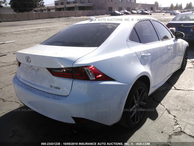 JTHBF1D23E5019952 - 2014 LEXUS IS 250 WHITE photo 4