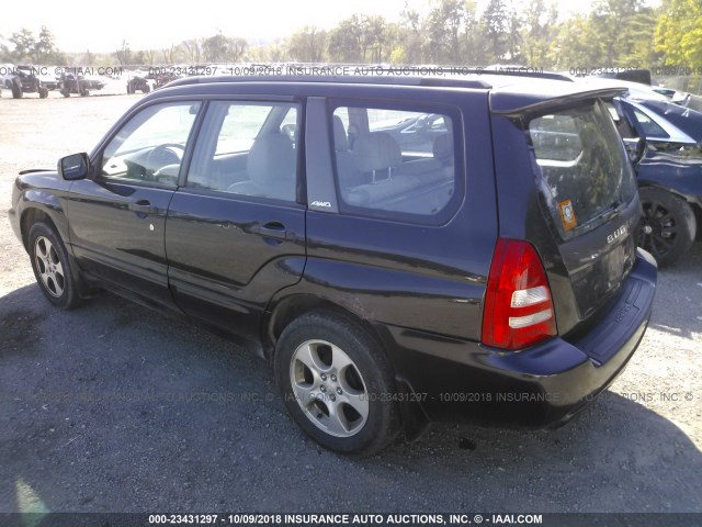 JF1SG65643H764482 - 2003 SUBARU FORESTER 2.5XS Қара фото 3