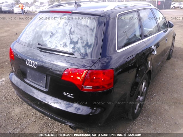 WAUKF78E17A064419 - 2007 AUDI A4 2.0T AVANT QUATTRO BLACK photo 4