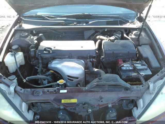 4T1BE32K94U303010 - 2004 TOYOTA CAMRY LE/XLE/SE Қызыл фото 10