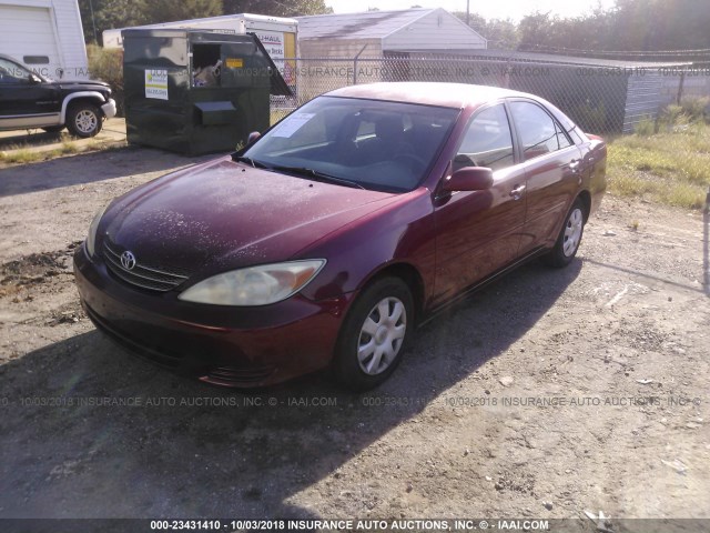 4T1BE32K94U303010 - 2004 TOYOTA CAMRY LE/XLE/SE Қызыл фото 2