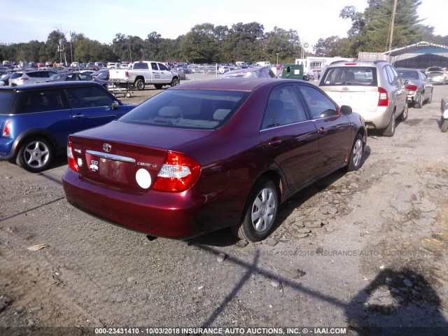 4T1BE32K94U303010 - 2004 TOYOTA CAMRY LE/XLE/SE Қызыл фото 4