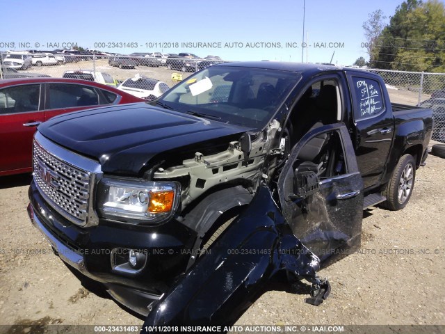 1GTG6EEN3J1123897 - 2018 GMC CANYON DENALI BLACK photo 2