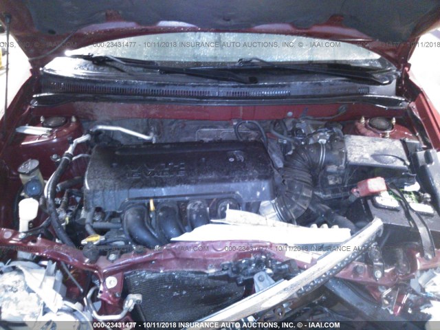 1NXBR32E16Z580333 - 2006 TOYOTA COROLLA CE/LE/S BURGUNDY photo 10