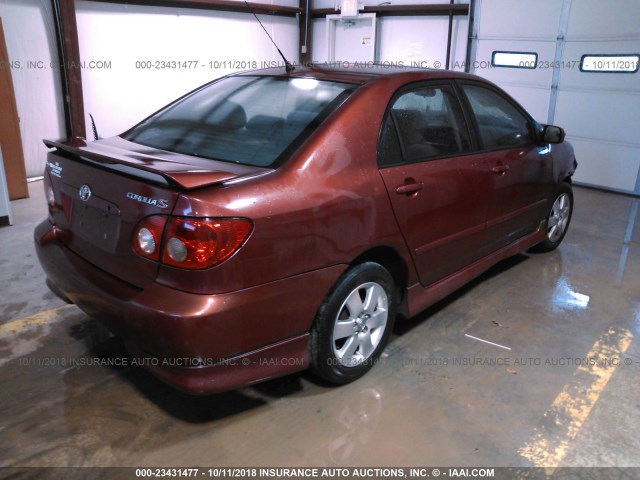 1NXBR32E16Z580333 - 2006 TOYOTA COROLLA CE/LE/S BURGUNDY photo 4