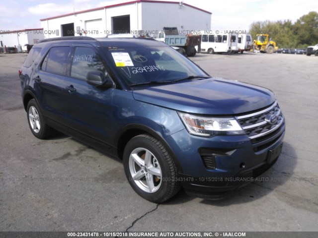 1FM5K8B89JGB30641 - 2018 FORD EXPLORER BLUE photo 1