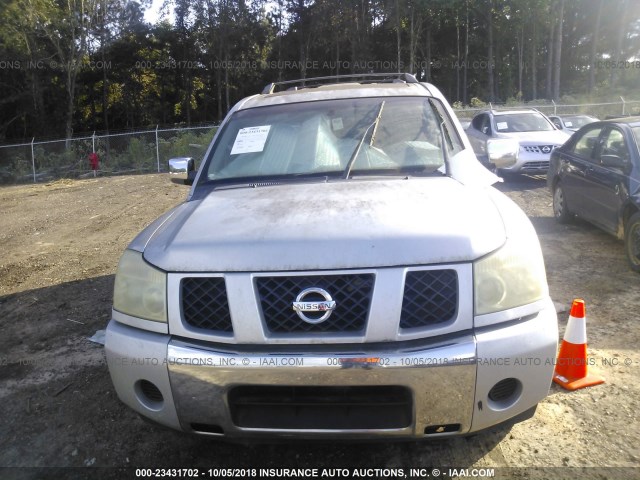 5N1AA08A34N722484 - 2004 NISSAN ARMADA SE/LE SILVER photo 6