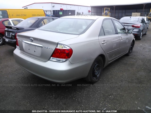4T1BE32K65U520841 - 2005 TOYOTA CAMRY LE/XLE/SE TAN photo 4