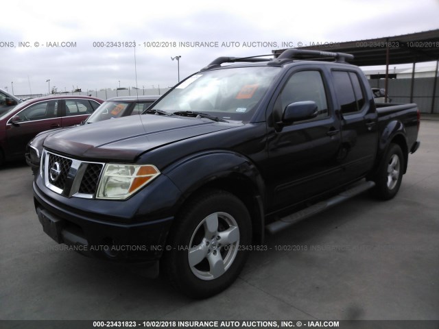 1N6AD07U87C414957 - 2007 NISSAN FRONTIER CREW CAB LE/SE/OFF ROAD BLUE photo 2