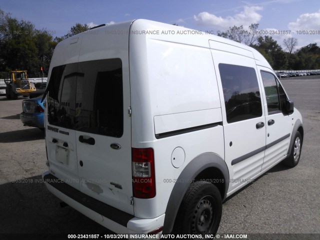 NM0LS6BN3DT163651 - 2013 FORD TRANSIT CONNECT XLT WHITE photo 4