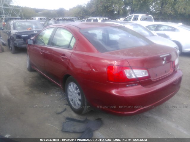 4A32B2FF2CE021849 - 2012 MITSUBISHI GALANT FE RED photo 3